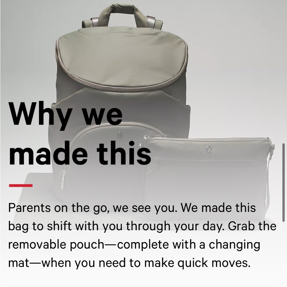 LULULEMON NEW PARENT BACKPACK - Picture 14 of 17
